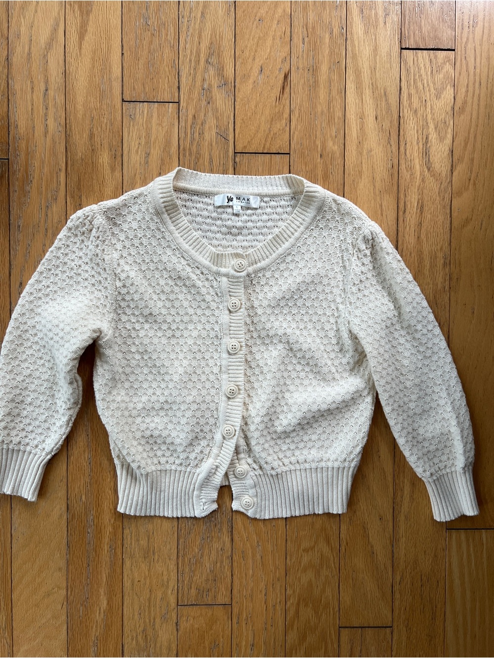 Cream Knit Button-Front Women’s Sweater Cardigan